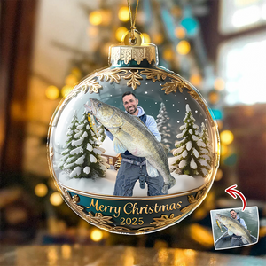 Custom Photo Acrylic Ornament Personalized Christmas Gifts For Fishing Lovers HA75 898380