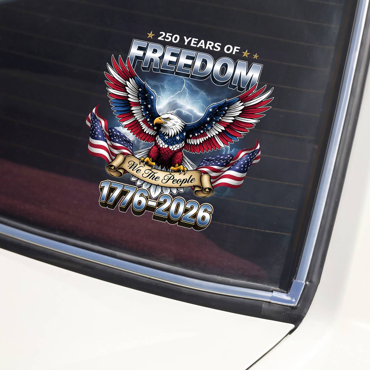Flag Vintage 250 Years American 1776 2026 250th USA Birthday Car Window Decal Sticker HA75 920176