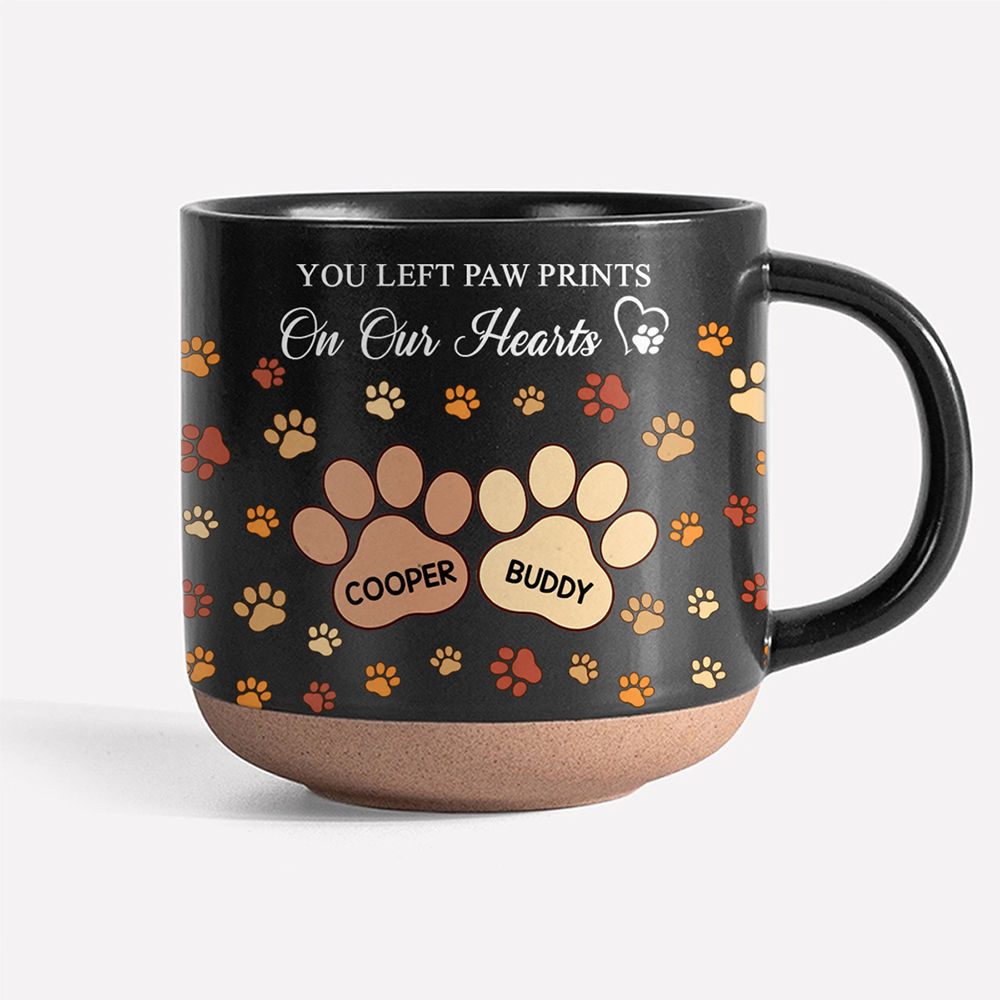 You Left Paw Prints On My Heart For Dog Lover Pottery Mug TH10 169579