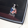 Personalized USA 250 Years Anniversary Patriotic Dog Portrait Car Window Decal LM32 897955