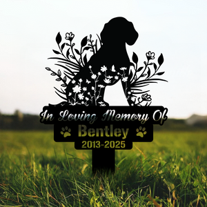 In Loving Memory Of Dog Loss Personalized Dog In Heaven Garden Stake CH07 896174