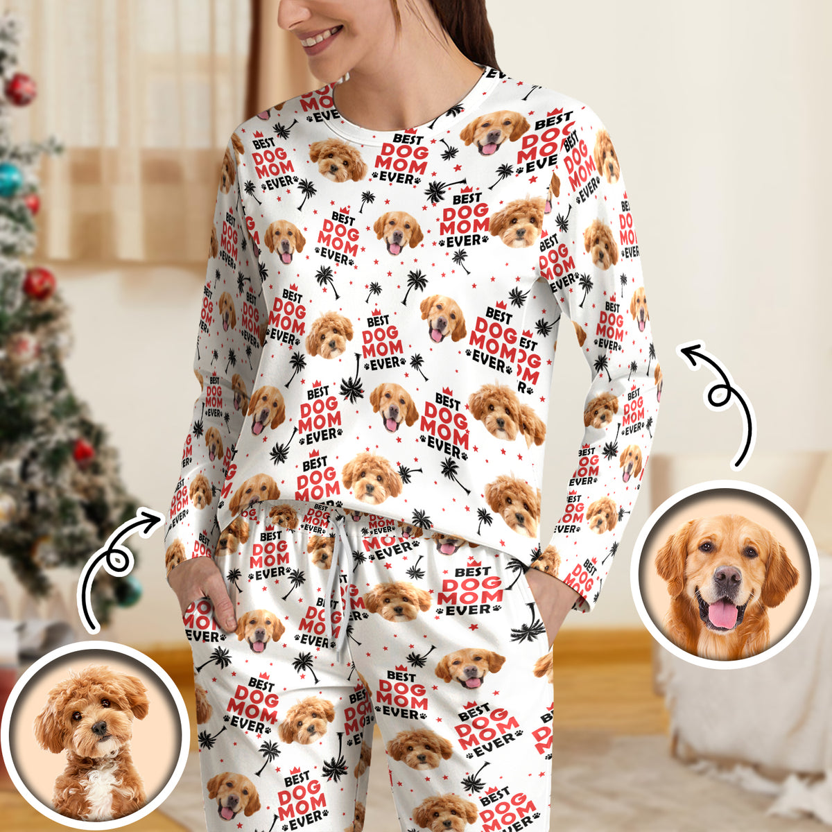 Custom Photo Best Dog Cat Dad Mom Ever Sleepwear CH07 899114