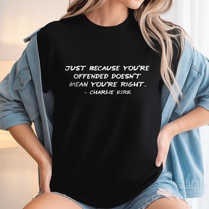 Charlie Kirk Minimalist Famous Quote, Free Speech Conservative Political Truth Dark Shirt HA75 64412