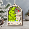 Personalized Family Name 2025 Christmas Keepsake 2 Layers Wooden Ornament LM32 897343