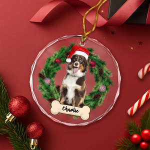 Custom Photo Dog Lovers - Dog Bone Glass Ornament CH07 899698