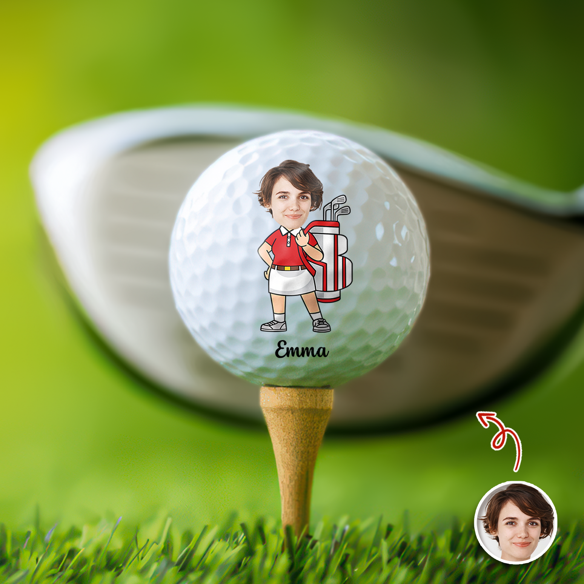 Custom Funny Face Golf Ball Perfect Gift for Golf Lovers HA75 898556