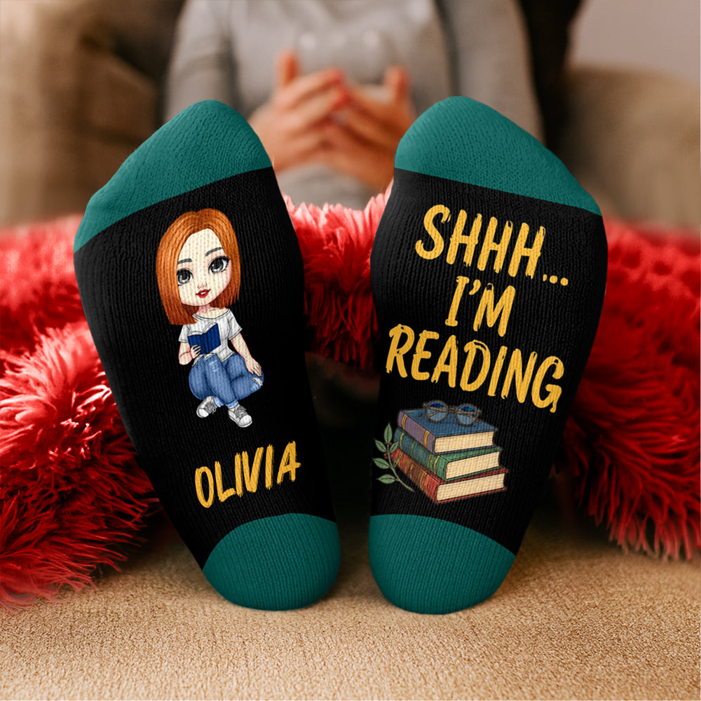 Personalized Shhh I'm Reading Gifts For Book Lovers, Readers TH10 171081