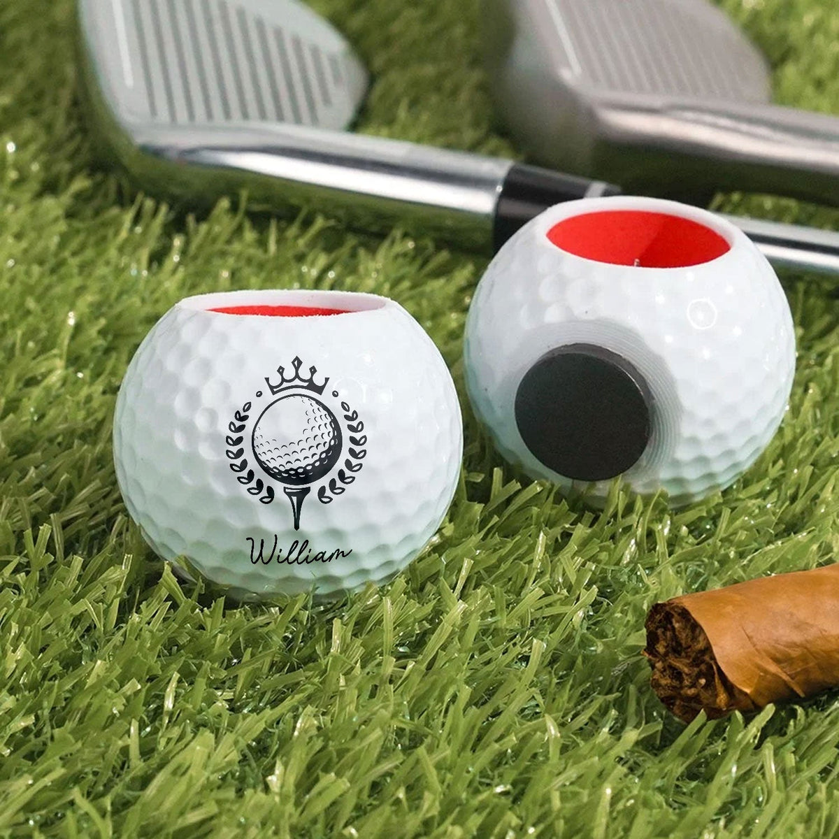 Personalized Magnetic Golf Ball Cigar Holder Gift for Golf Lover Cigar Lover HA75 898512