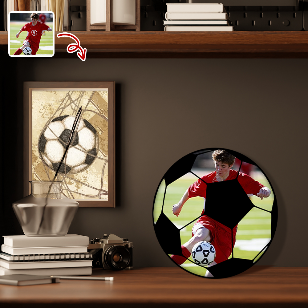 The Photo Collage And Soccer Wood Frame For Sport Lover LM32 897171
