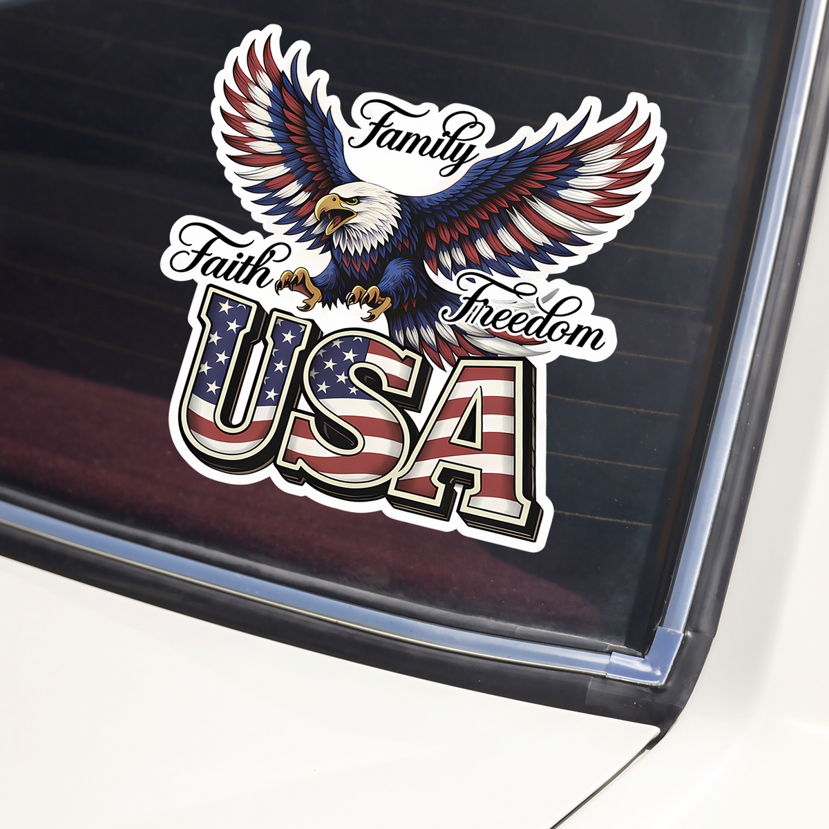 USA Family Faith Freedom Car Window Decal Sticker TH10 898889