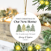 Personalized First Christmas In Our New Home Ceramic Ornament, Housewarming Christmas Keepsake HO82 903610
