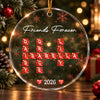 Personalized Custom Scrabble Crosswords Names Glass Ornament TH10 171007