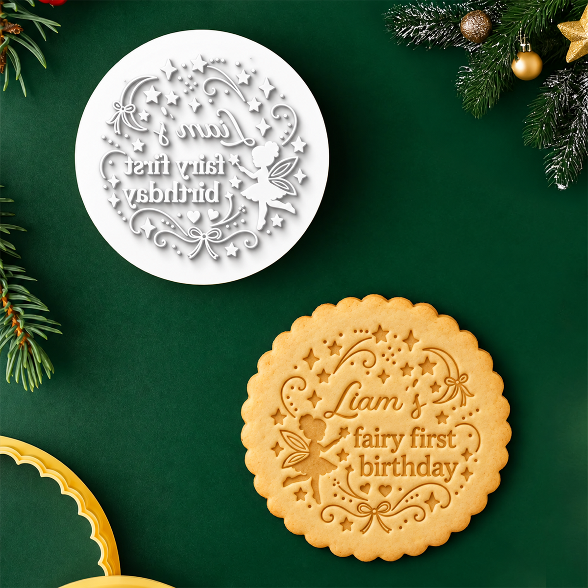Personalized Fairy First Birthday Cookie Stamp, Birthday Baking Gift HA75 919646