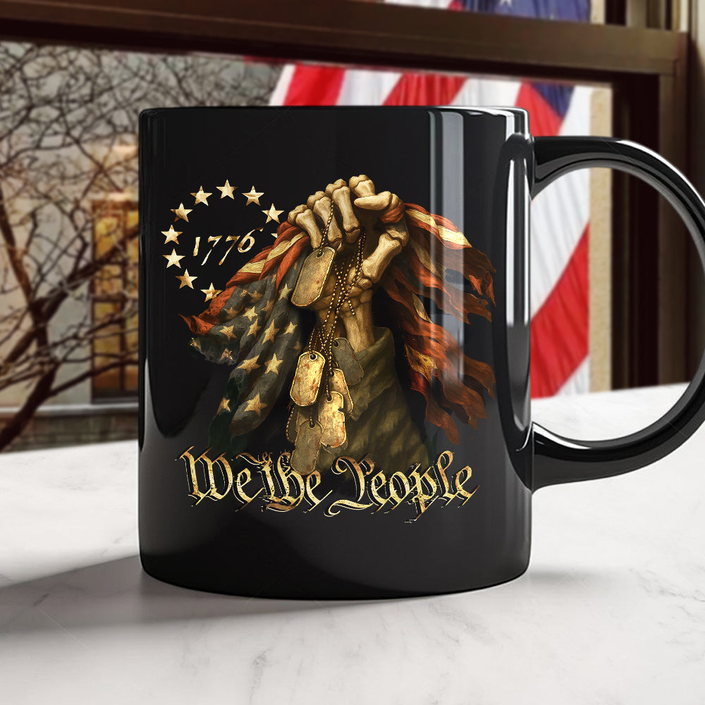 We The People 1776 Patriotic Black Mug HA75 898930
