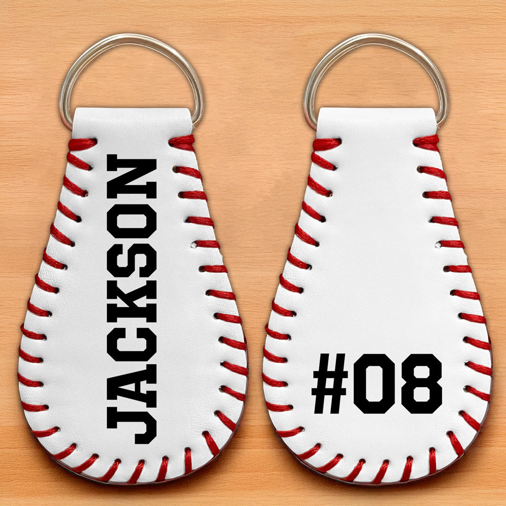 Custom Name Leather Sport Keychain For Sport Player TH10 892829