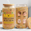 Custom Photo Dear Mom Great Job We're Awesome Thank You Glass Can With Lid HO82 893660
