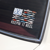 Keepin' It Reel Fishing Lure Flag Car Decal Sticker LM32 669335