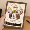 Custom Photo Your Pawprints Are Forever On Our Hearts Memorial 2-Layers Wooden Collar Frame LM32 893787