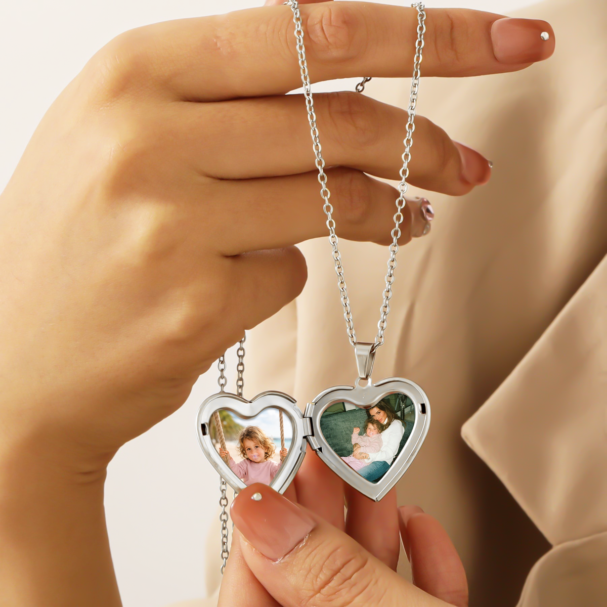 Custom Photo Everything I am You helped me to be Heart Locket Necklace Mother's day Gift HA75 920754