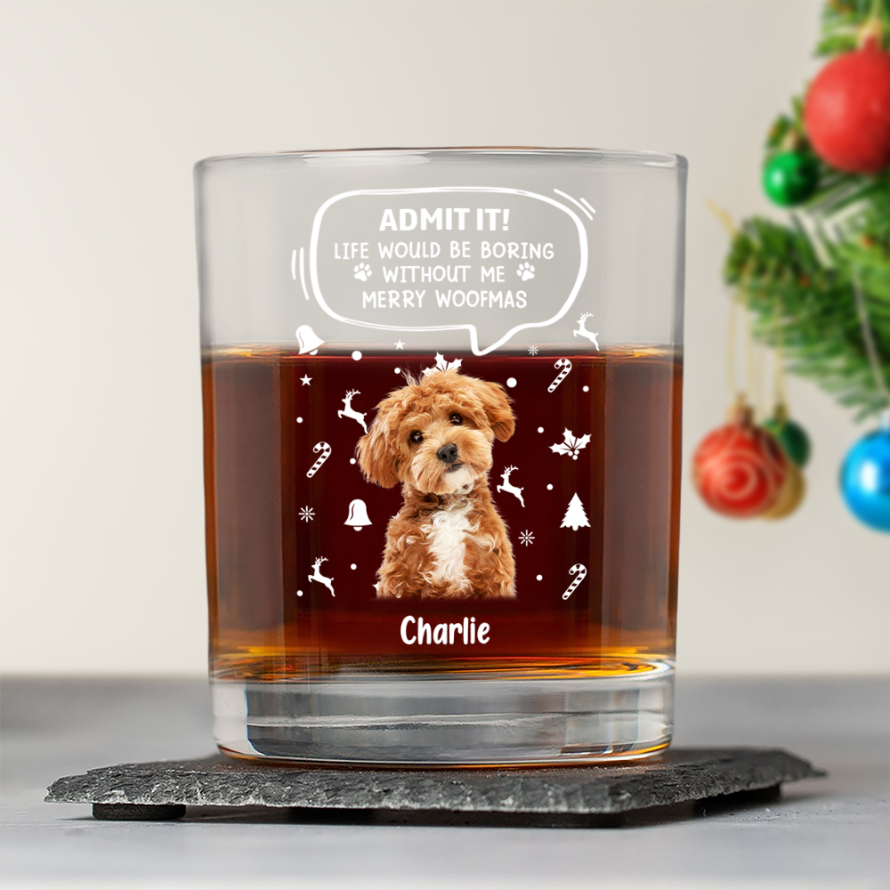 Custom Pet Photo Life Would Be Boring Without Me Rock Glass CH07 896420