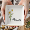 Custom Name And Flower Month Ring Dish TH10 896883