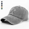 Personalized Papa's Cap With Children's Names And Birth Years Washed Denim Baseball Cap Father's Day Gift HA75 921270