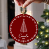 Custom Name Christmas Tree Ceramic Ornament, Personalized Holiday Decoration, Christmas Keepsake Gift HA75 919122