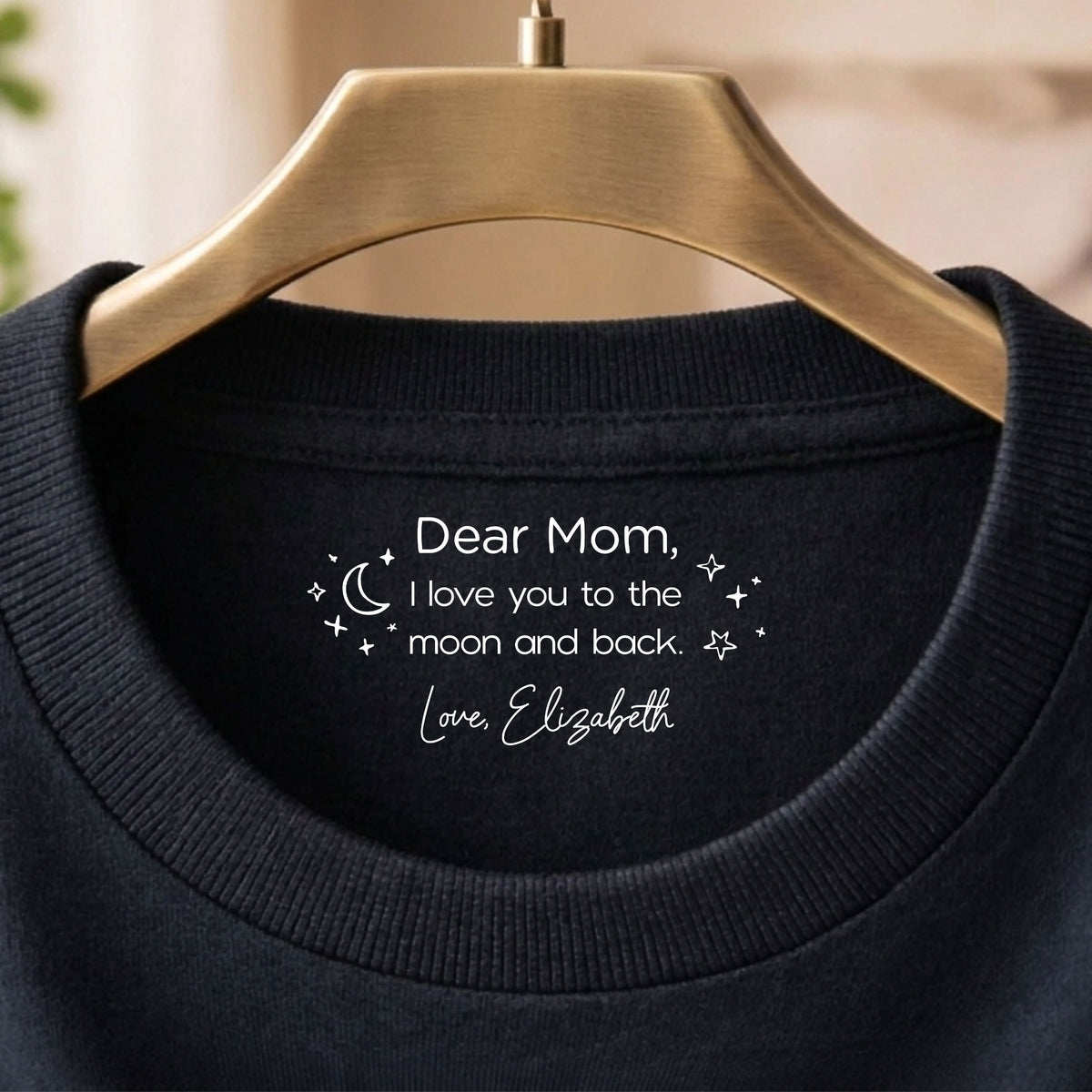 I Love You To The Moon And Back - Personalized Neck Print Back Shirt HO82 901696