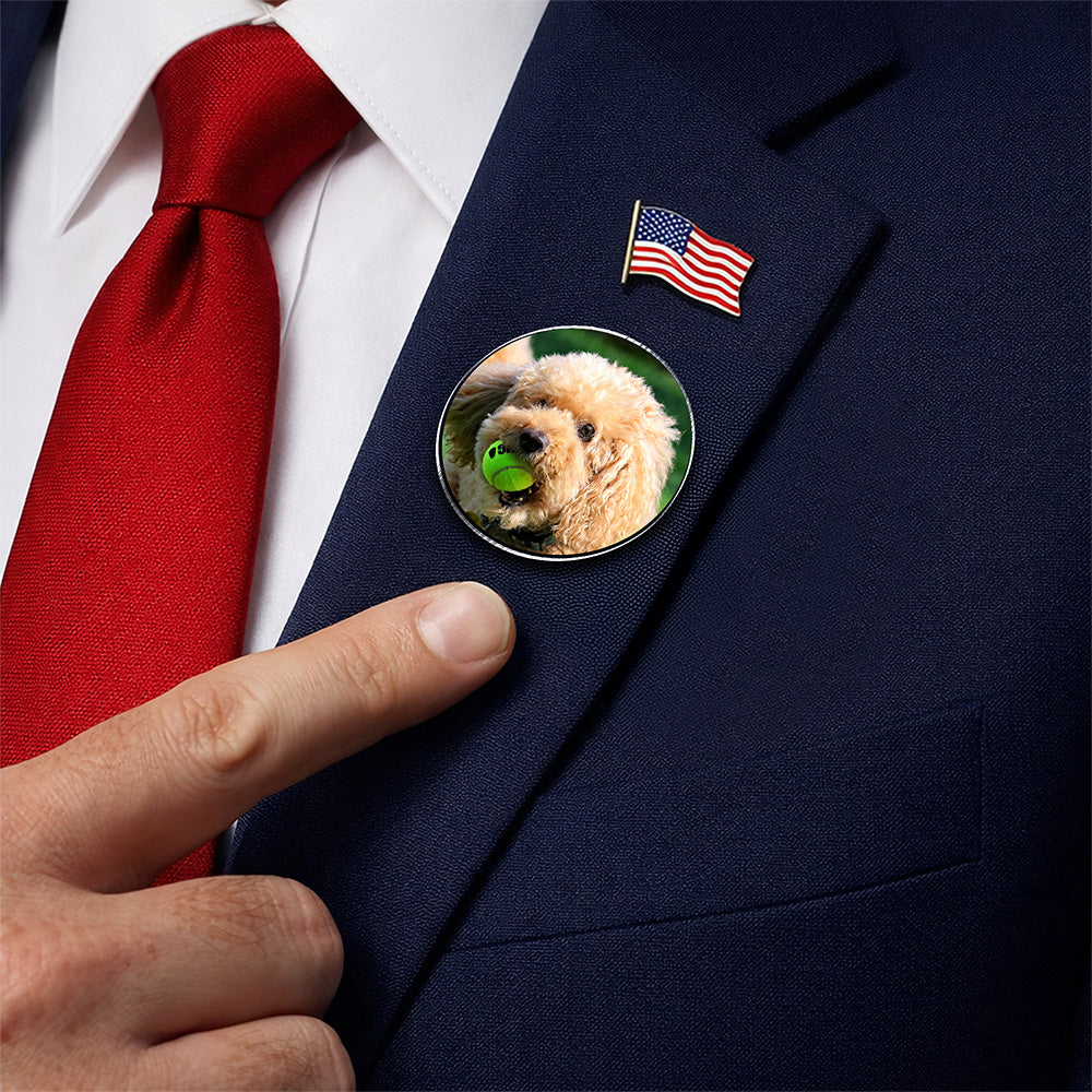 Custom Dog Photo Acrylic Pin – Personalized Gift for Dog Lovers TH10 169385