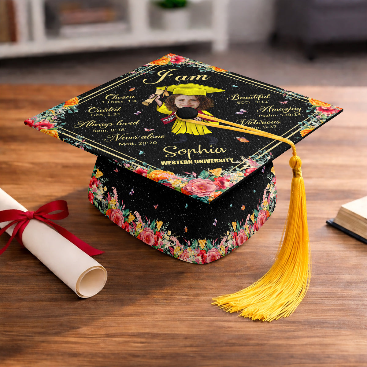 Custom Funny Face Class of 2026 Graduation Cap Topper TH10 169201