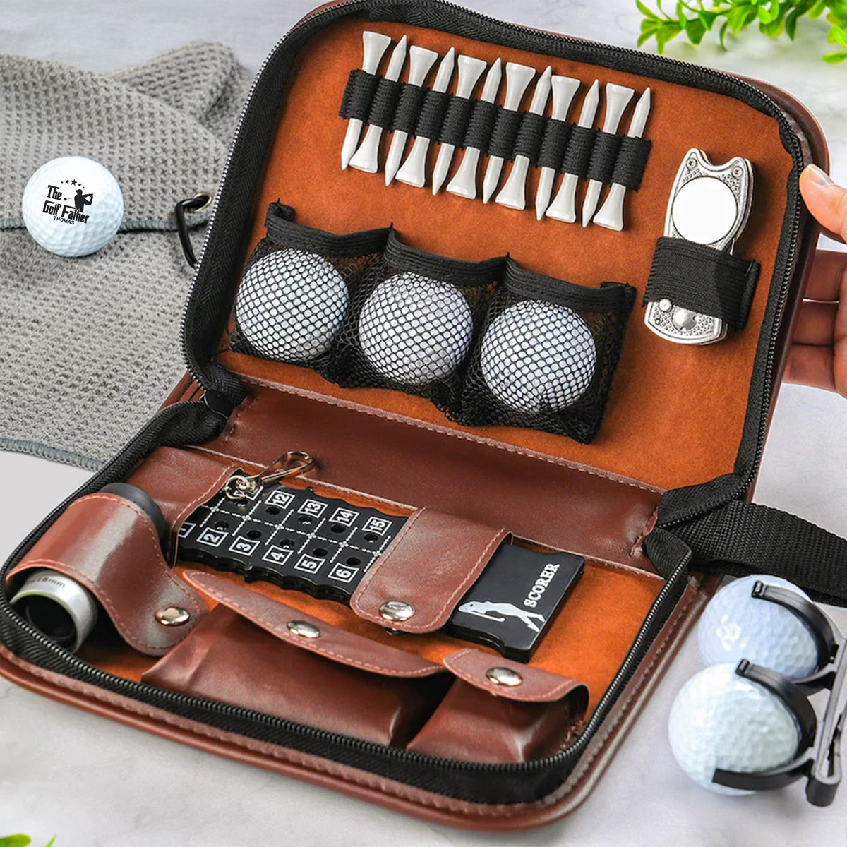 Custom Name The Golf Father Golf Gift Set, Unique Golf Enthusiast Gift, Golfers and Coaches Gift HO82 900804