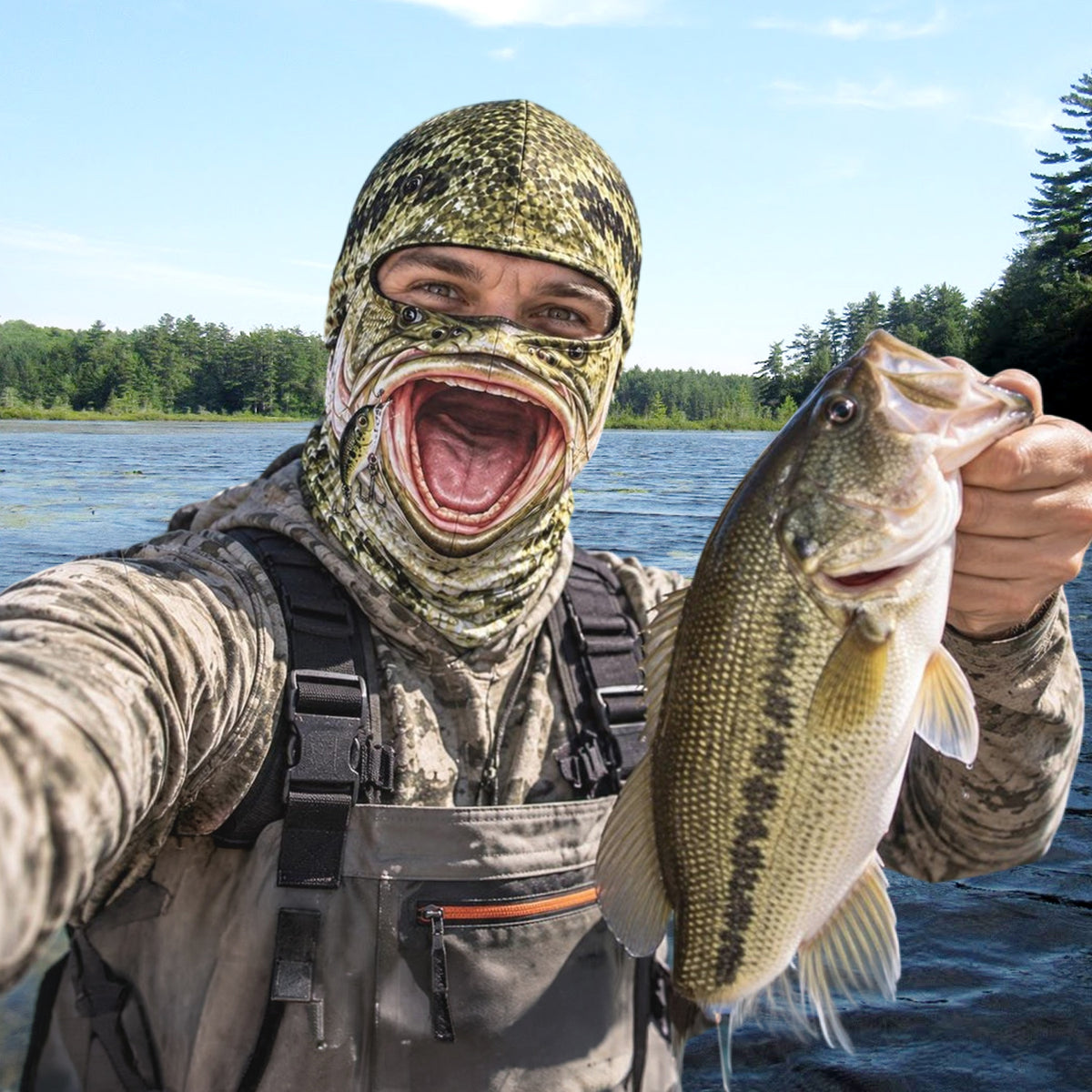 Funny Largemouth bass Mask For Fishing Lovers HO82 904028