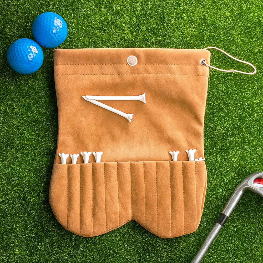 Personalised Cartoon Character Face Photo Suede Golf Ball Bag Sack with 2 Golf Balls Golf Accessory Birthday Gift for Golfer Golf Player HO82 900628