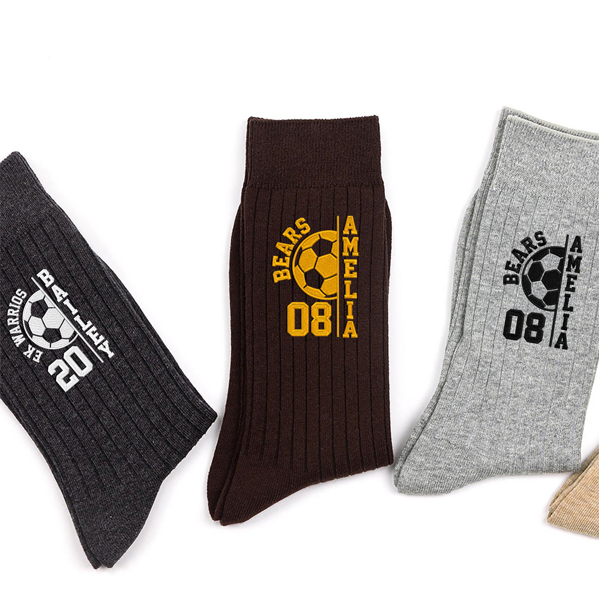 Personalized Name Soccer Embroidered Socks HA75 919422
