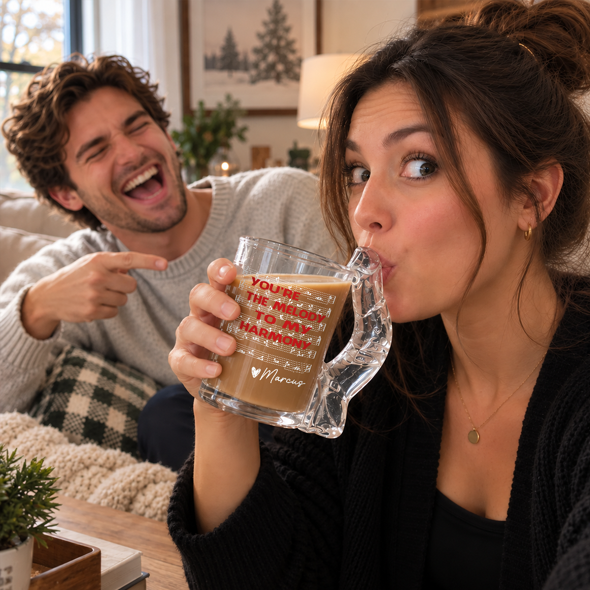 You Tune Me On, Funny Music Personalized Adult Naughty Glass Mug CH07 180684