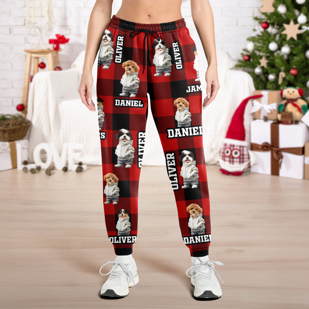 Custom Photo Cool Dog Christmas Sweatpants HA75 892922