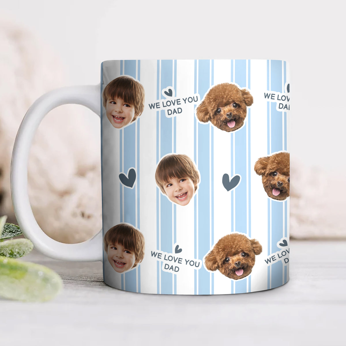Custom Face Photo I Love You Mug Gift For Mom Dad LM32 899967