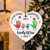 Our First Christmas As A Family Of Three Heart Shaped Ceramic Ornament CH07 899322