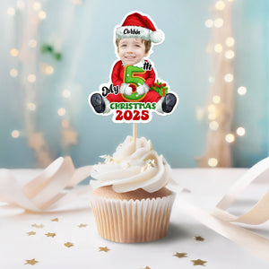 Custom Photo Santa Baby Christmas Cupcake Toppers LM32 893913