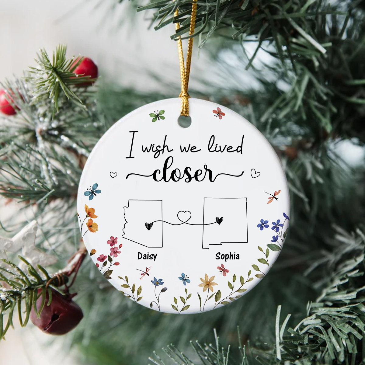 I Wish We Lived Closer Personalized State By State Ornament Gift For Long Distance Relationship CH07 896126