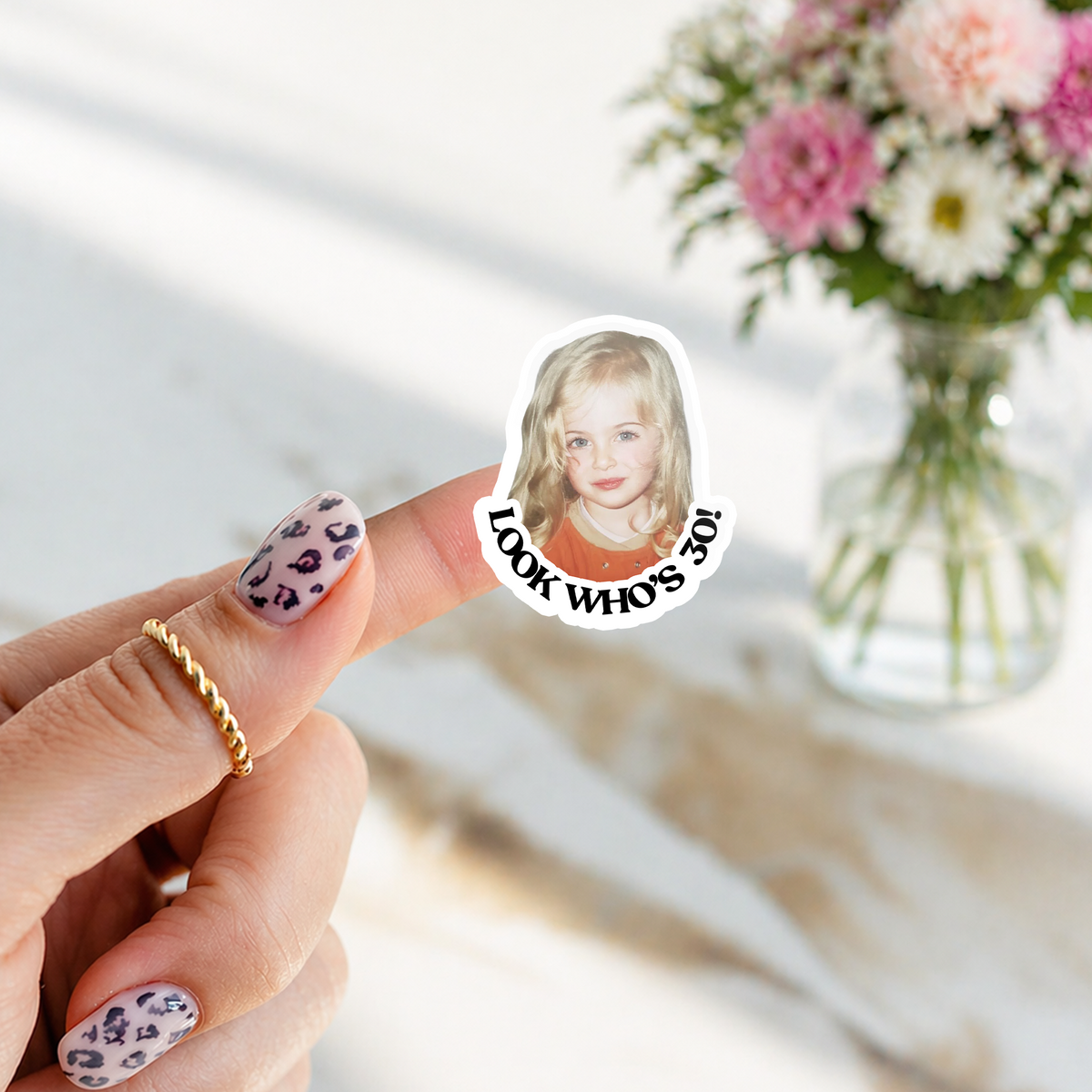 Custom Photo Birthday Roll Sticker - Personalized Party Decorations HA75 921832