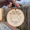 Custom State Name Miles Apart But Close At Heart Wood Slice Ornament LM32 895403