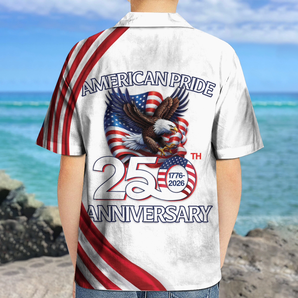 Personalized America Pride 250 Years Anniversary 1776–2026 Eagle Kid Hawaii Shirt TH10 169405