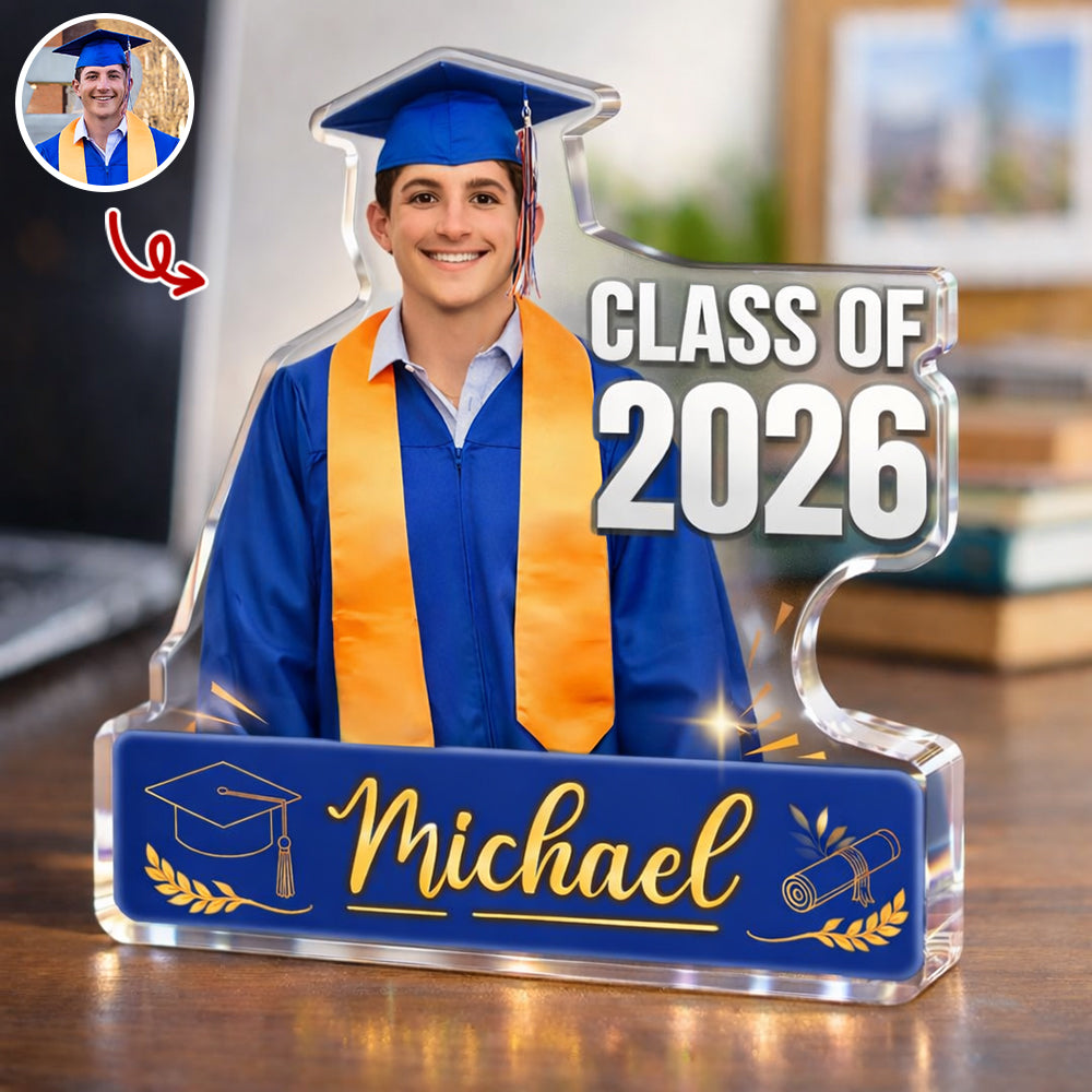Custom Photo Class of 2026 Acrylic Block Plaque, Personalized Graduation Keepsake Gift TH10 169145