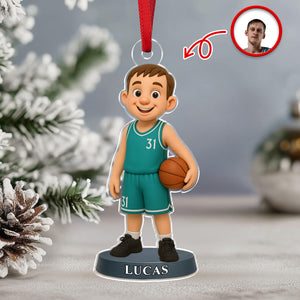 Custom Photo Basketball 3D Effect Figure Art Acrylic Ornament Gifts For Sports Lovers HA75 897622
