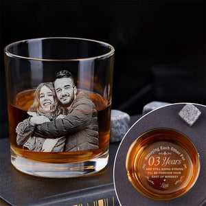 Custom Photo Annoying Each Other For Years Couple Whiskey Glass TH10 892945