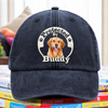Custom Photo Protected By Human Dog Washed Denim Baseball Cap HO82 894142