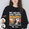 Custom Photo I Like Cats And Coffee Personalized Dark Shirt For Cat Lovers LM32 895105
