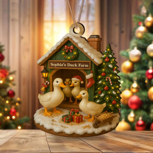 Custom Name Duck Farm Wood Ornament – Personalized Christmas Gifts for Women & Men LM32 895615