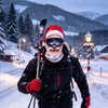 Funny 3D Santa Face Ski Mask, 3D Novelty Mask for Skiing & Snowboarding CH07 180766